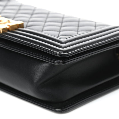 Chanel Lambskin Quilted Medium Boy Flap Black 10 of 10