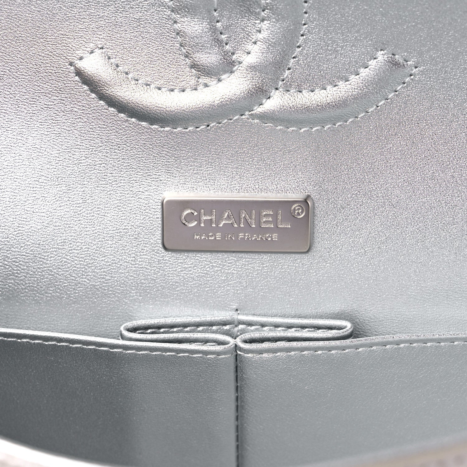 Chanel Sequin CC Small Double Flap Silver 6 of 12