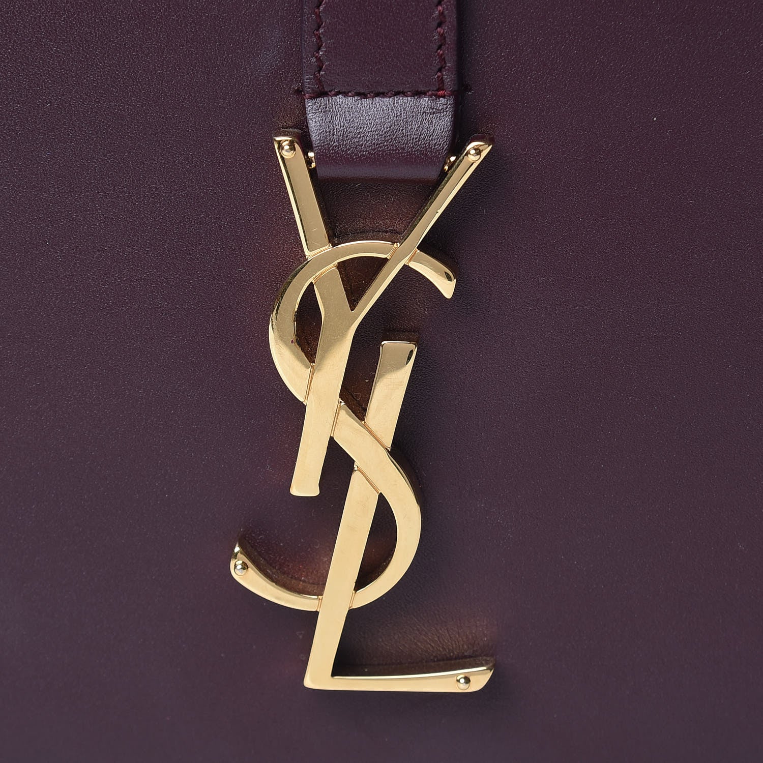 Saint Laurent Smooth Calfskin Medium Classic Monogram Universite Bag Dark Red 10 of 12
