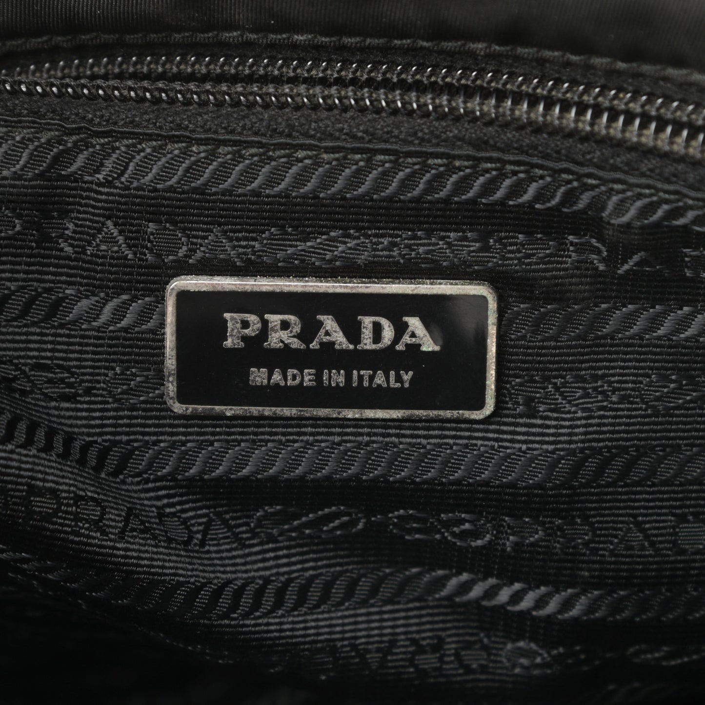 Tessuto Nylon Saffiano Messenger Satchel Black