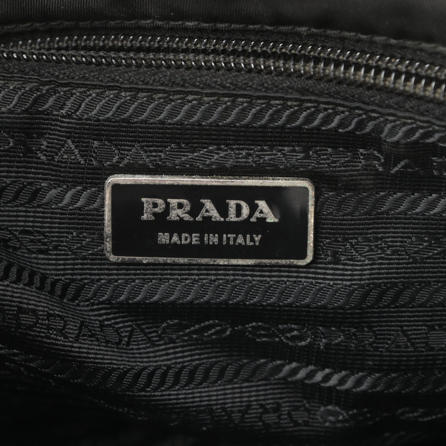 Prada Tessuto Nylon Saffiano Messenger Satchel Black 6 of 13