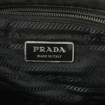 Prada Tessuto Nylon Saffiano Messenger Satchel Black 6 of 13