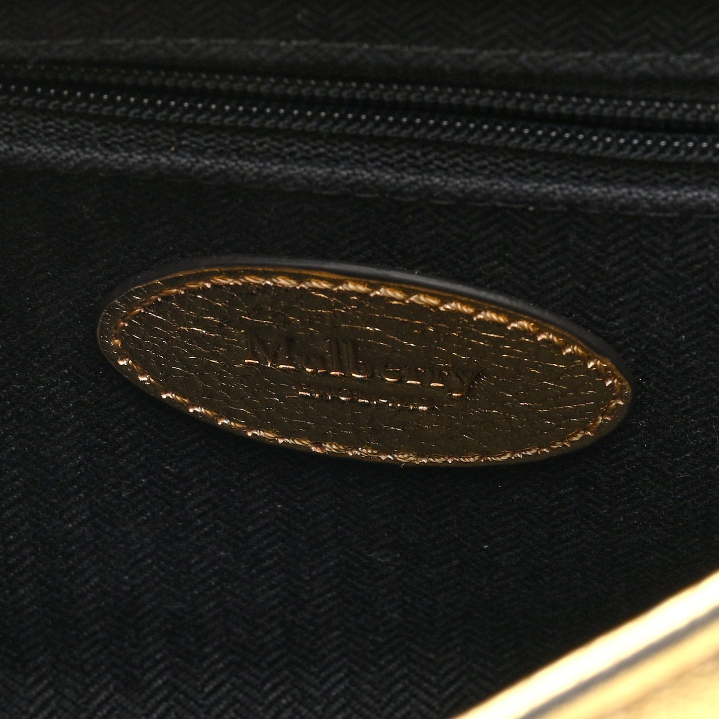 Metallic Heavy Grain Mini Alexa Gold