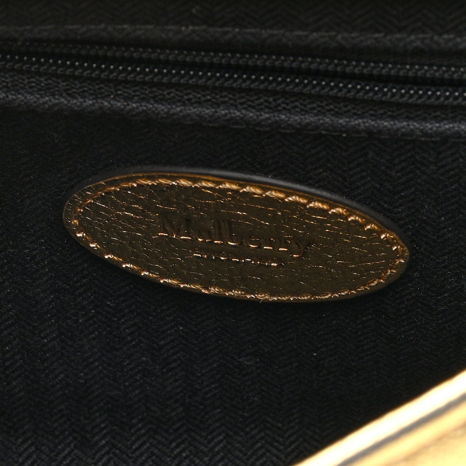 Mulberry Metallic Heavy Grain Mini Alexa Gold 6 of 9
