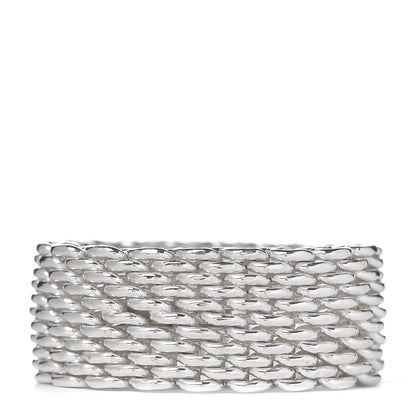 Tiffany Sterling Silver Somerset Mesh Ring 53 6.25 3 of 4