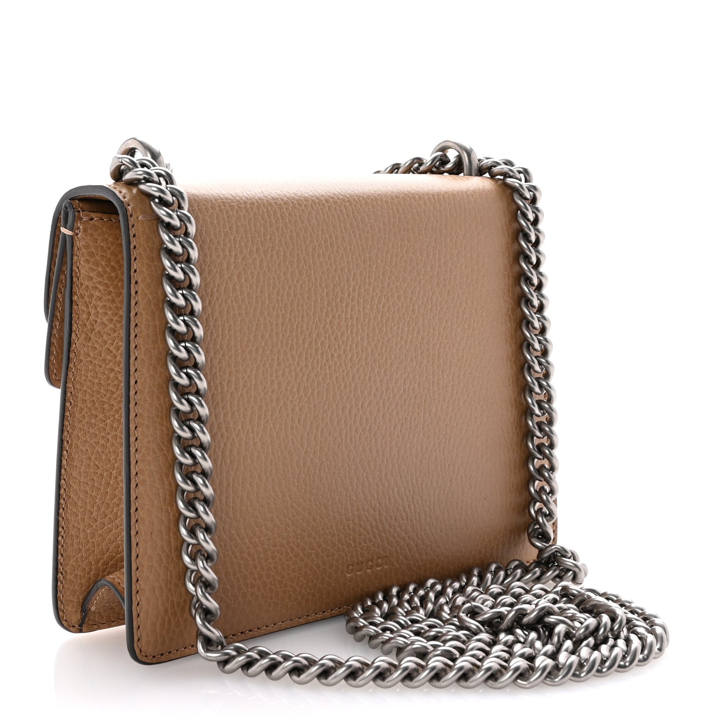 Dollar Calfskin Crystal Mini Dionysus Shoulder Bag Natural Tan Black Diamond