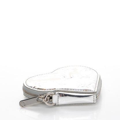 Louis Vuitton Monogram Miroir Heart Coin Purse Silver 4 of 8