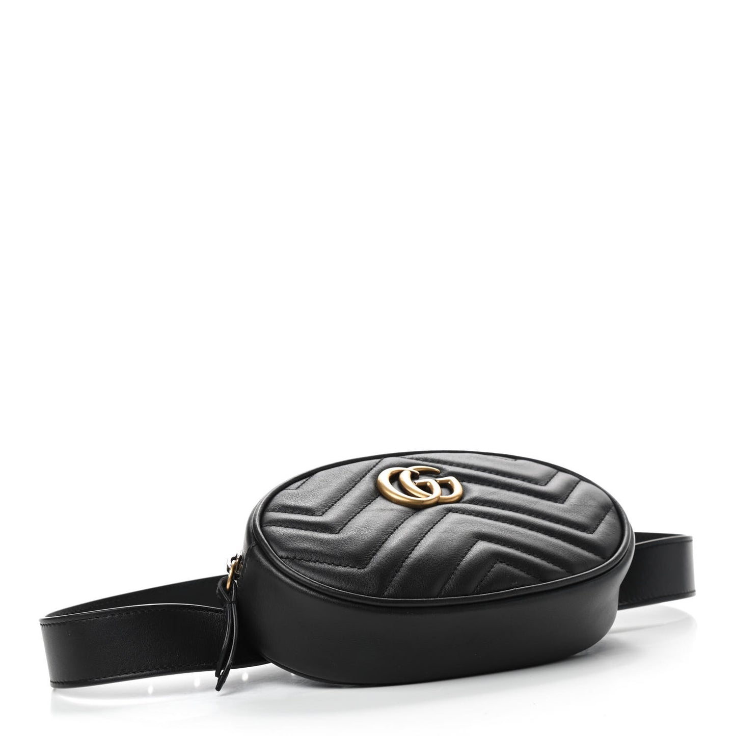 Calfskin Matelasse GG Marmont Belt Bag 75 30 Black