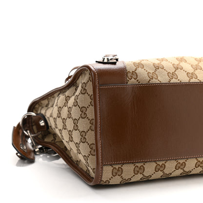 Balenciaga X GUCCI GG Monogram Azalea Calfskin Neo Classic Silver Hardware Medium City Beige Ebony Brown Sugar 9 of 10