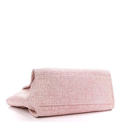 Chanel Lurex Boucle Deauville Medium Tote Pink 4 of 12