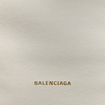 Balenciaga Shiny Calfskin Crocodile Embossed Hourglass Top Handle Bag XS White 6 of 10