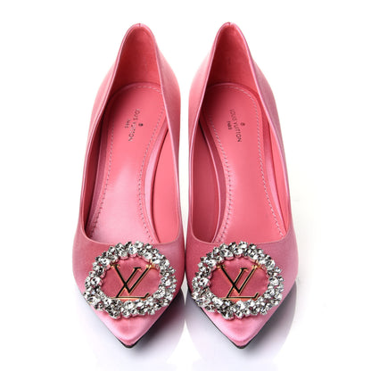 Louis Vuitton Satin Madeleine Pumps 37.5 Pink 5 of 10