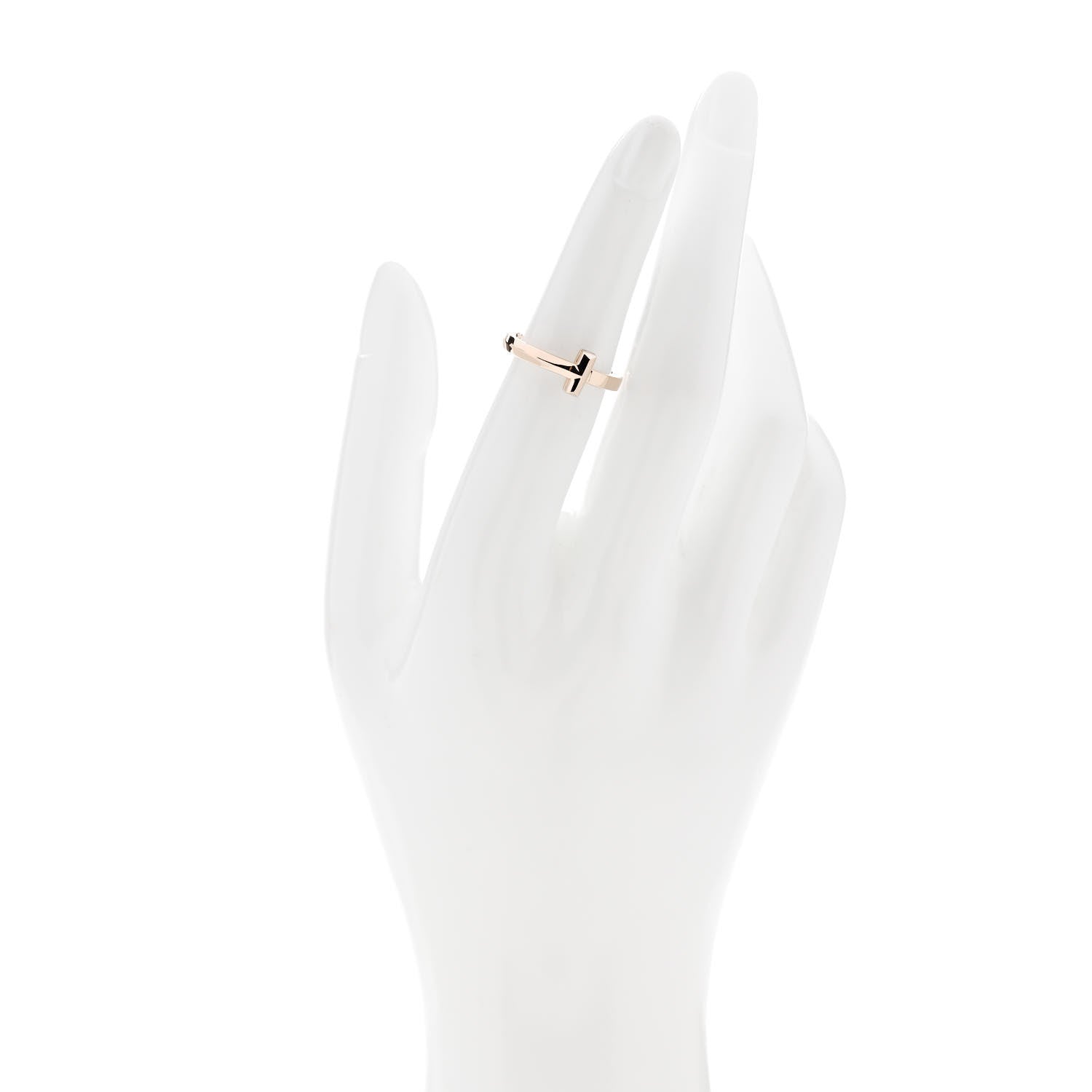 Tiffany 18K Rose Gold T T1 Ring 52 6 2 of 5