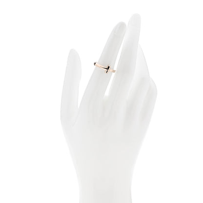 Tiffany 18K Rose Gold T T1 Ring 52 6 2 of 5