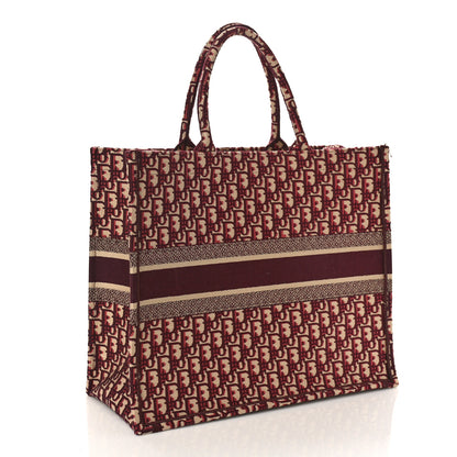 Christian Dior Oblique Large Book Tote Burgundy Multicolor 3 of 9