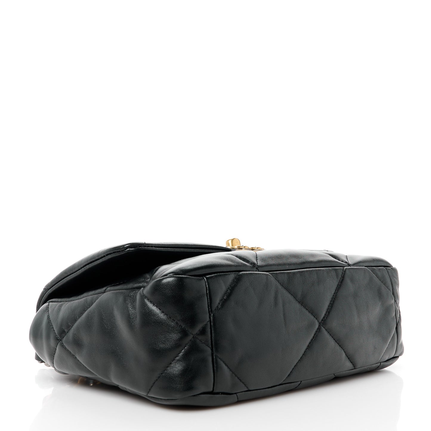 Lambskin Quilted Medium Chanel 19 Flap Black