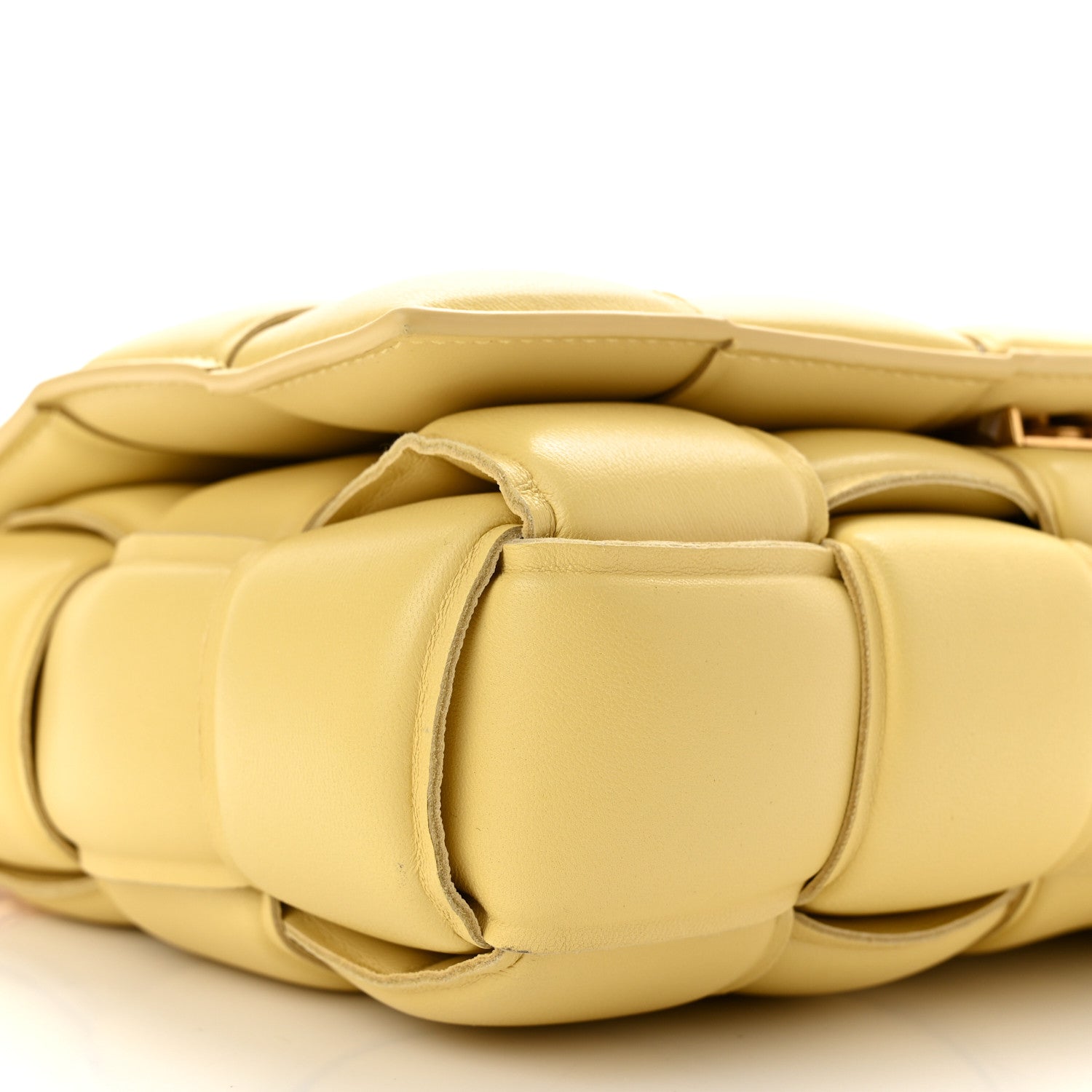 Bottega Veneta Lambskin Maxi Intreccio Padded Chain Cassette Crossbody Bag Butter 8 of 9