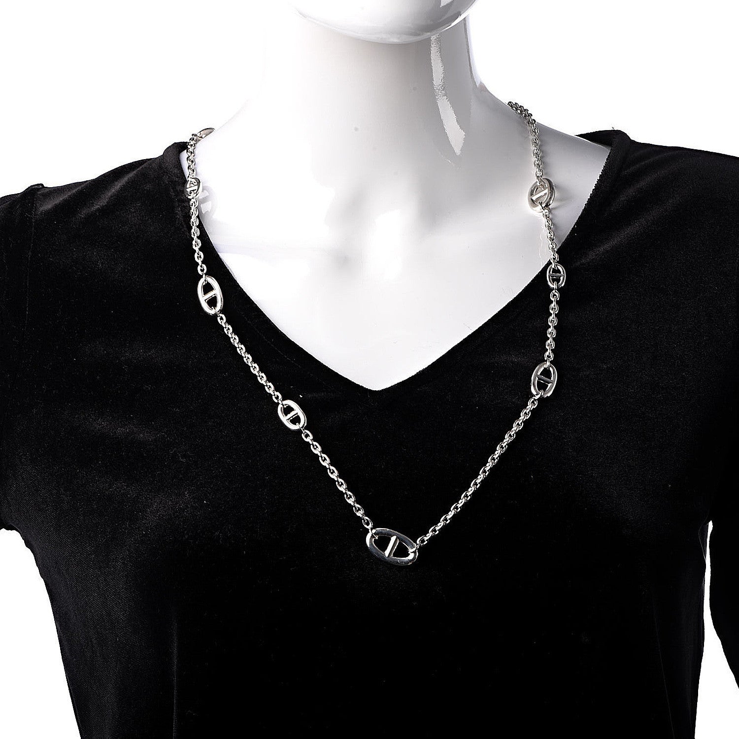 Hermes Sterling Silver Farandole Necklace 80 2 of 6