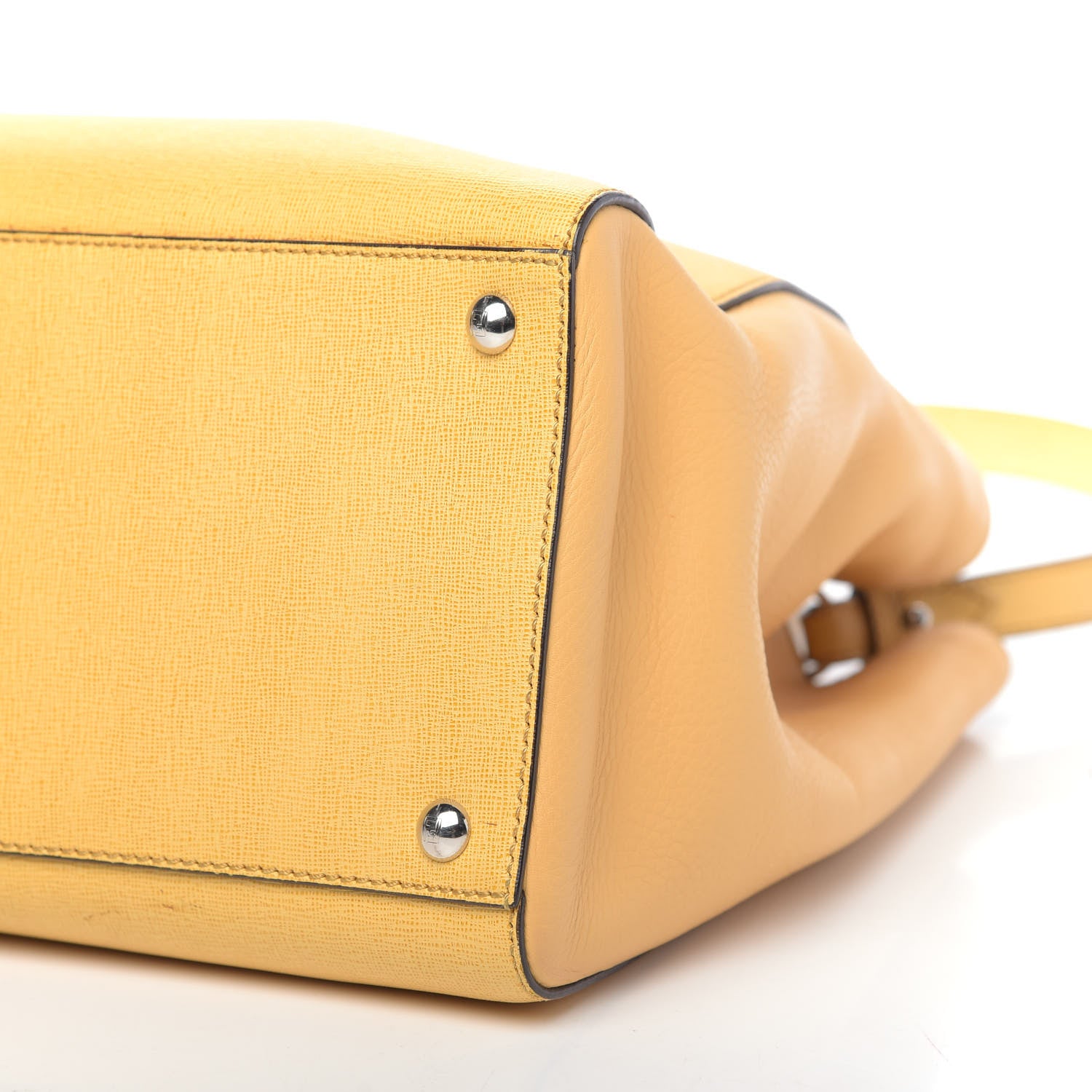Fendi Vitello Elite Flamingo Regular 2Jours Tote Giallo Alchemy 12 of 15