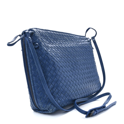 Bottega Veneta Nappa Intrecciato Nodini Crossbody Messenger Blue 3 of 12