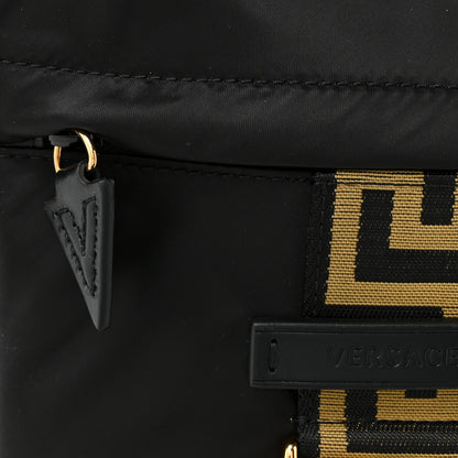 Versace Nylon Greca Buckle Sling Bag Black 7 of 9