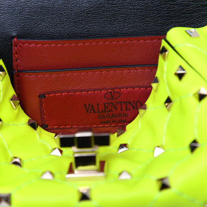 Valentino Garavani Calfskin Micro Rockstud Spike Shoulder Bag Lime 8 of 11