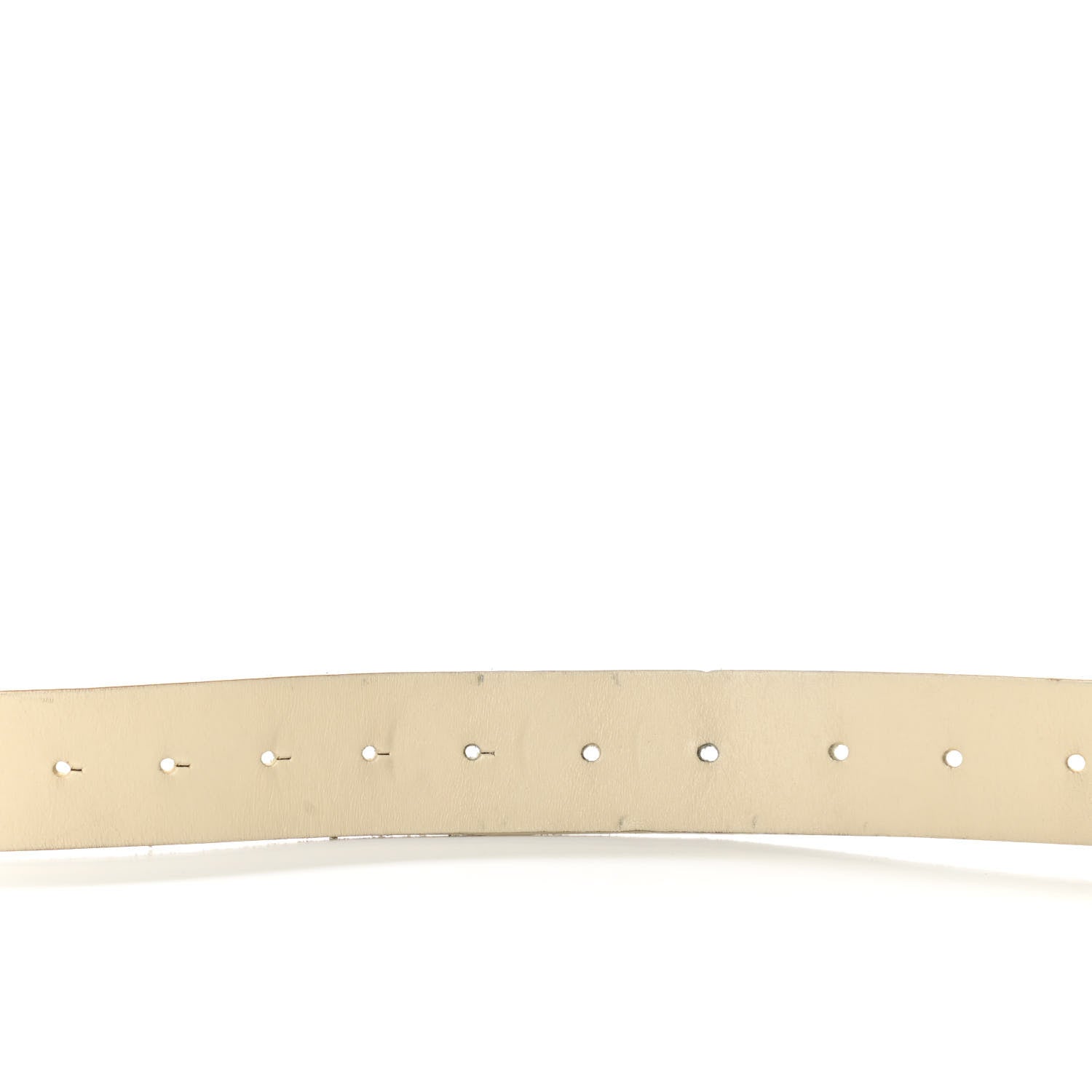 Chanel Calfskin Enamel CC Logo Belt Light Beige 7 of 12