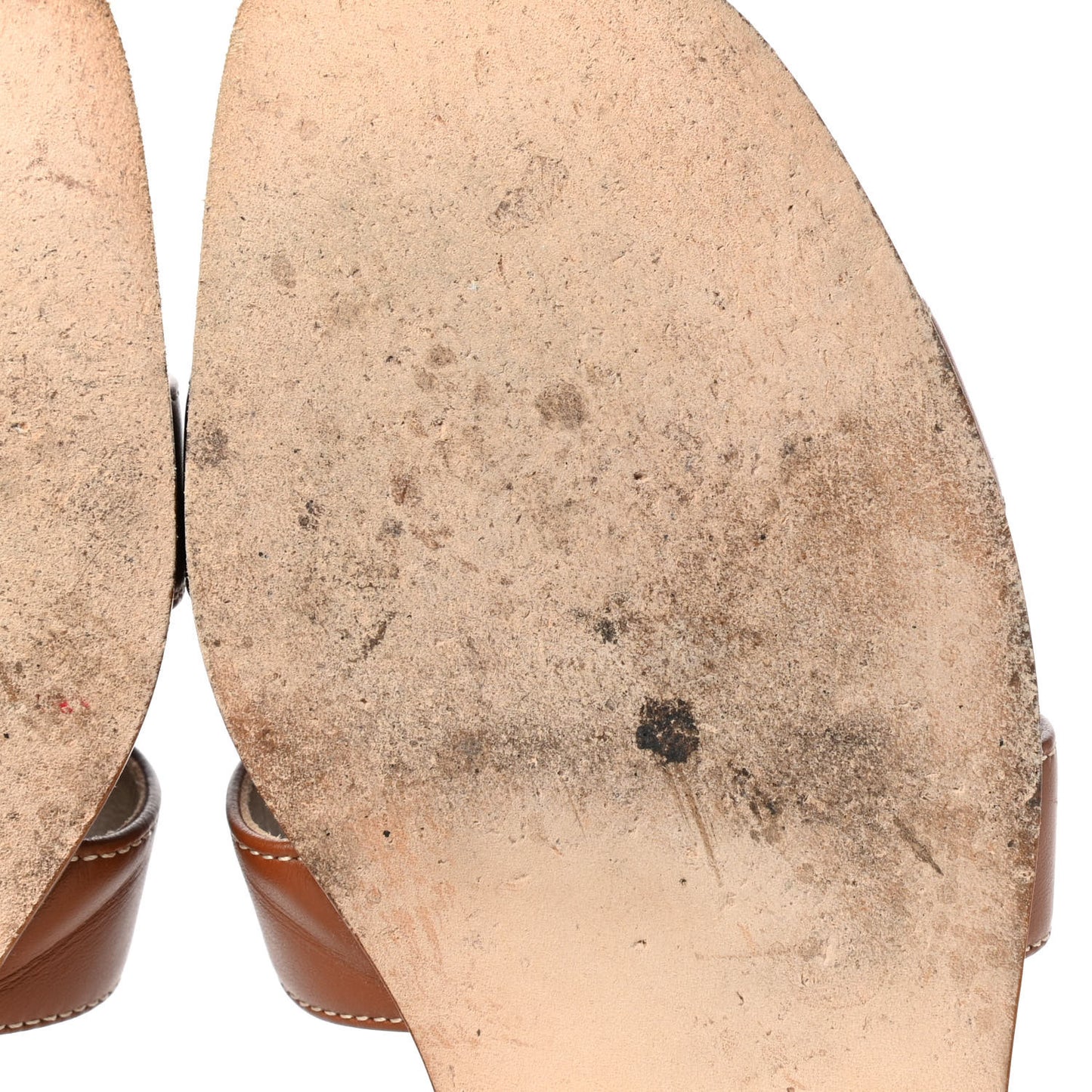 Box Calfskin Oran Sandals 37.5 Gold