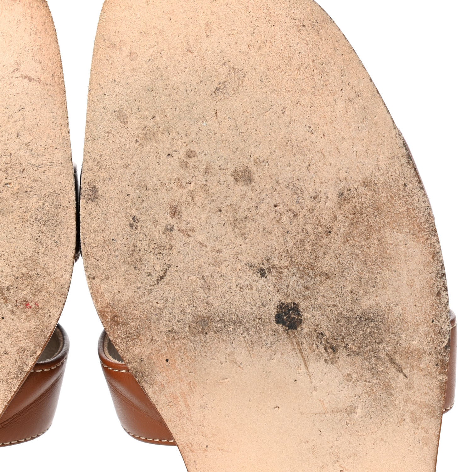 Hermes Box Calfskin Oran Sandals 37.5 Gold 10 of 12