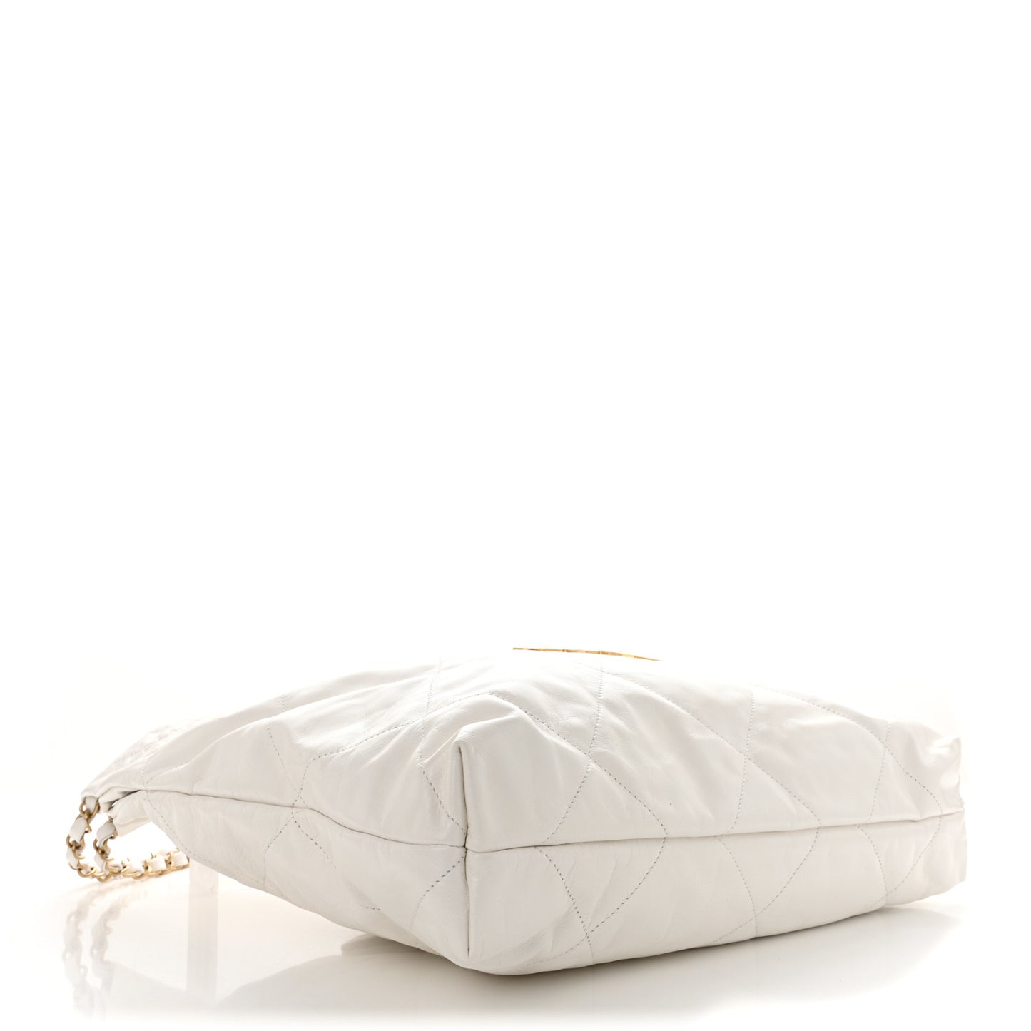 Shiny Calfskin Quilted Chanel 22 White