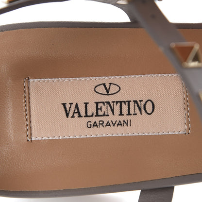 Valentino Garavani Calfskin Rockstud 60mm City Sandals 41 Grey 7 of 7
