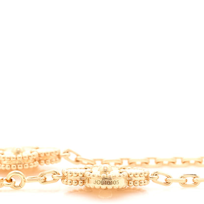 Van Cleef & Arpels 18K Yellow Gold 10 Motifs Guilloche Vintage Alhambra Necklace 6 of 7