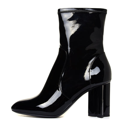 Louis Vuitton Patent Silhouette Ankle Boots 38 Black 1 of 12