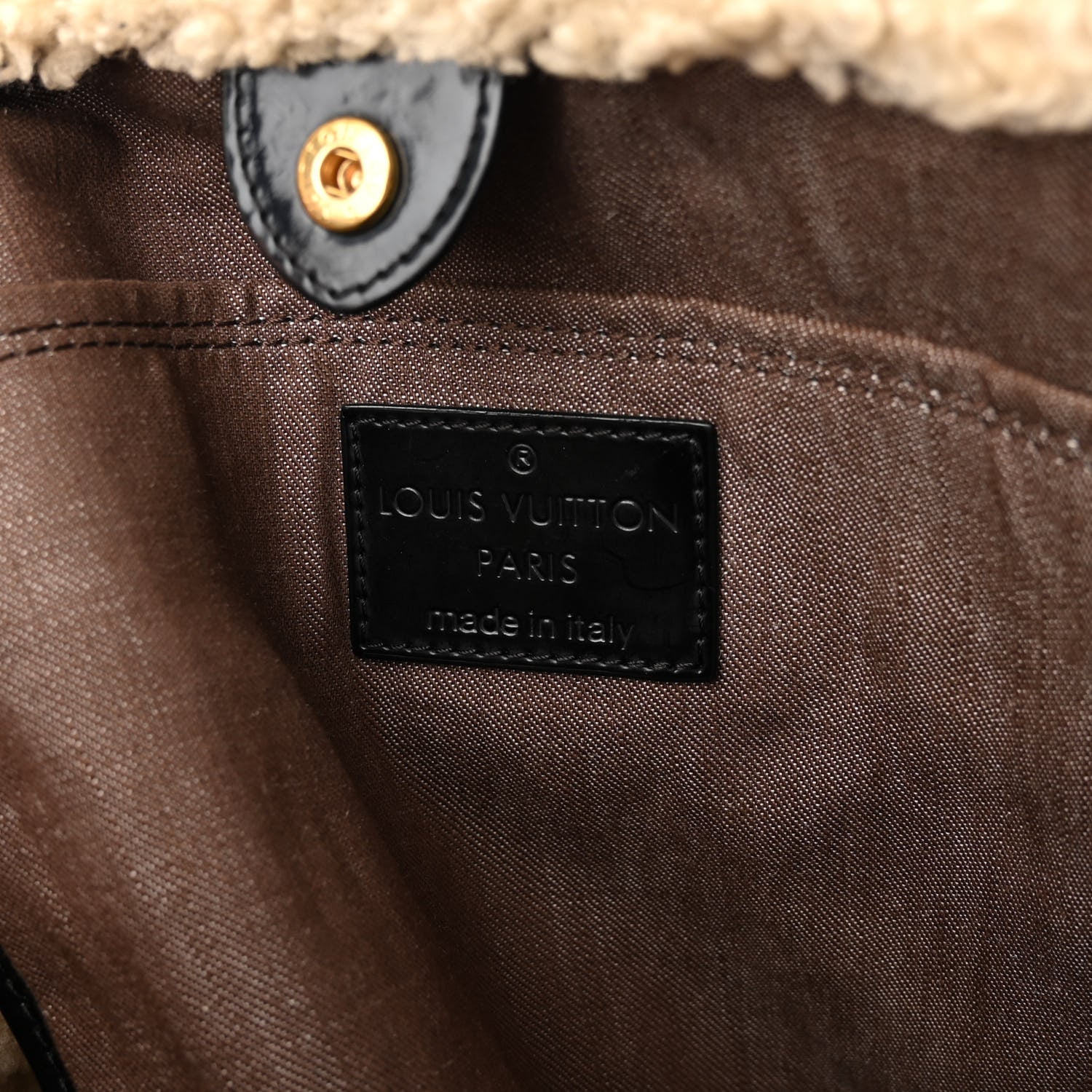 Louis Vuitton Patent Monogram Shearling Sac Thunder 6 of 13