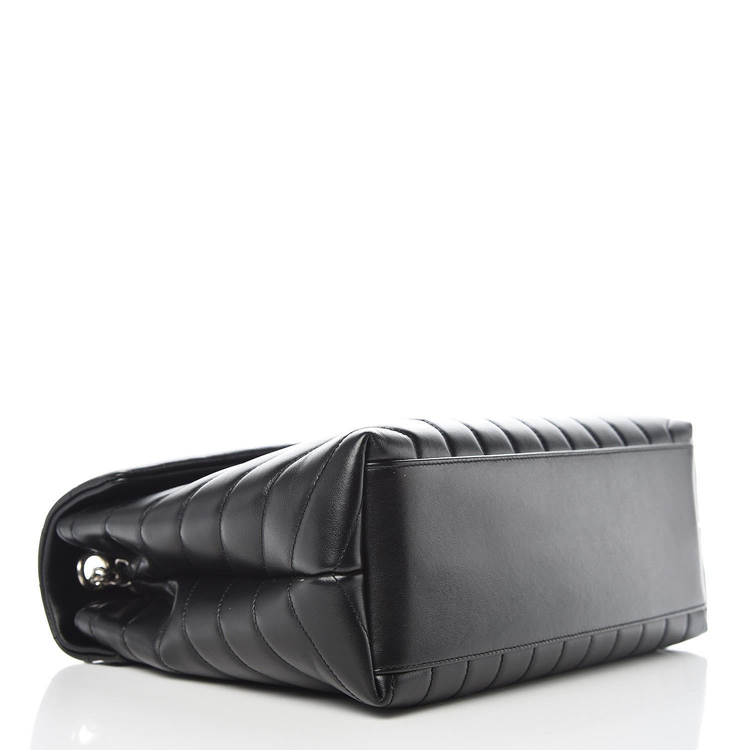 Saint Laurent Calfskin Y Quilted Monogram Medium Loulou Chain Satchel Black 4 of 9