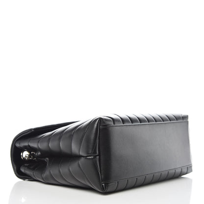Saint Laurent Calfskin Y Quilted Monogram Medium Loulou Chain Satchel Black 4 of 9