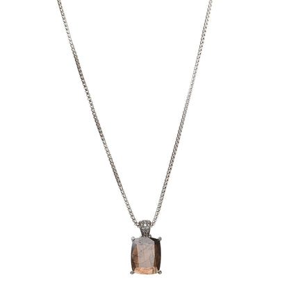 John Hardy Sterling Silver Diamond Golden Sheen Sapphire Classic Chain Pendant Necklace 1 of 6