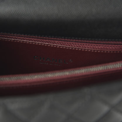 Chanel Caviar Lizard Quilted Small Coco Handle Flap Black 8 of 11