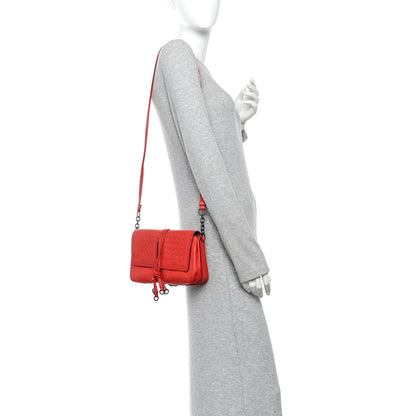Bottega Veneta Nappa Intrecciato Small Double Pocket Flap Red 2 of 10