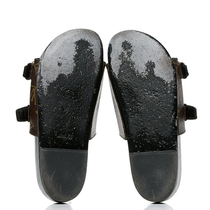 Louis Vuitton Monogram Patch Work World Tour Bom Dia Flat Mule 36 Black 5 of 6