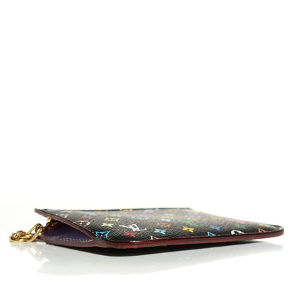 Louis Vuitton Monogram Multicolor Key Pouch Black Violet 4 of 8