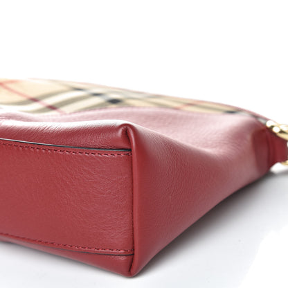 Burberry Horseferry Check Small Chichester Crossbody Clutch Bag Parade Red 10 of 12