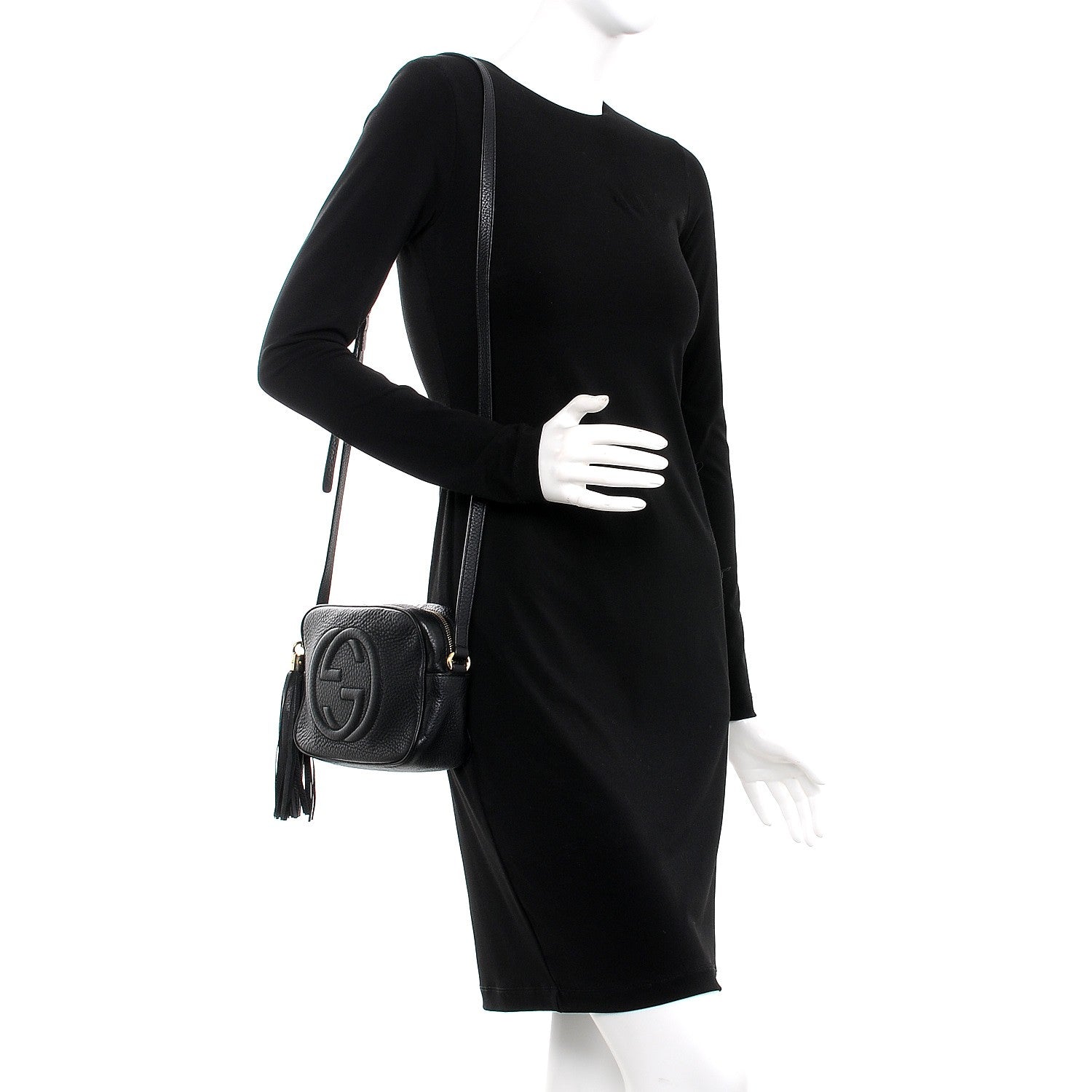 Gucci Pebbled Calfskin Small Soho Disco Bag Black 2 of 8
