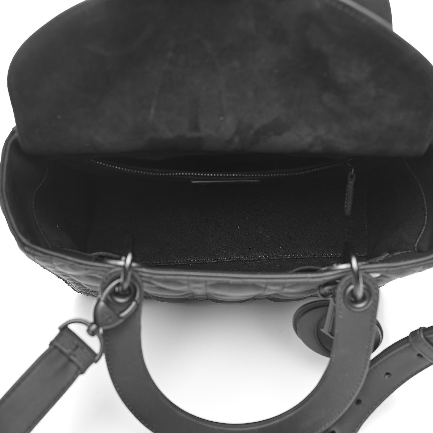 Christian Dior Ultra Matte Calfskin Cannage Medium Lady Dior Black 5 of 9