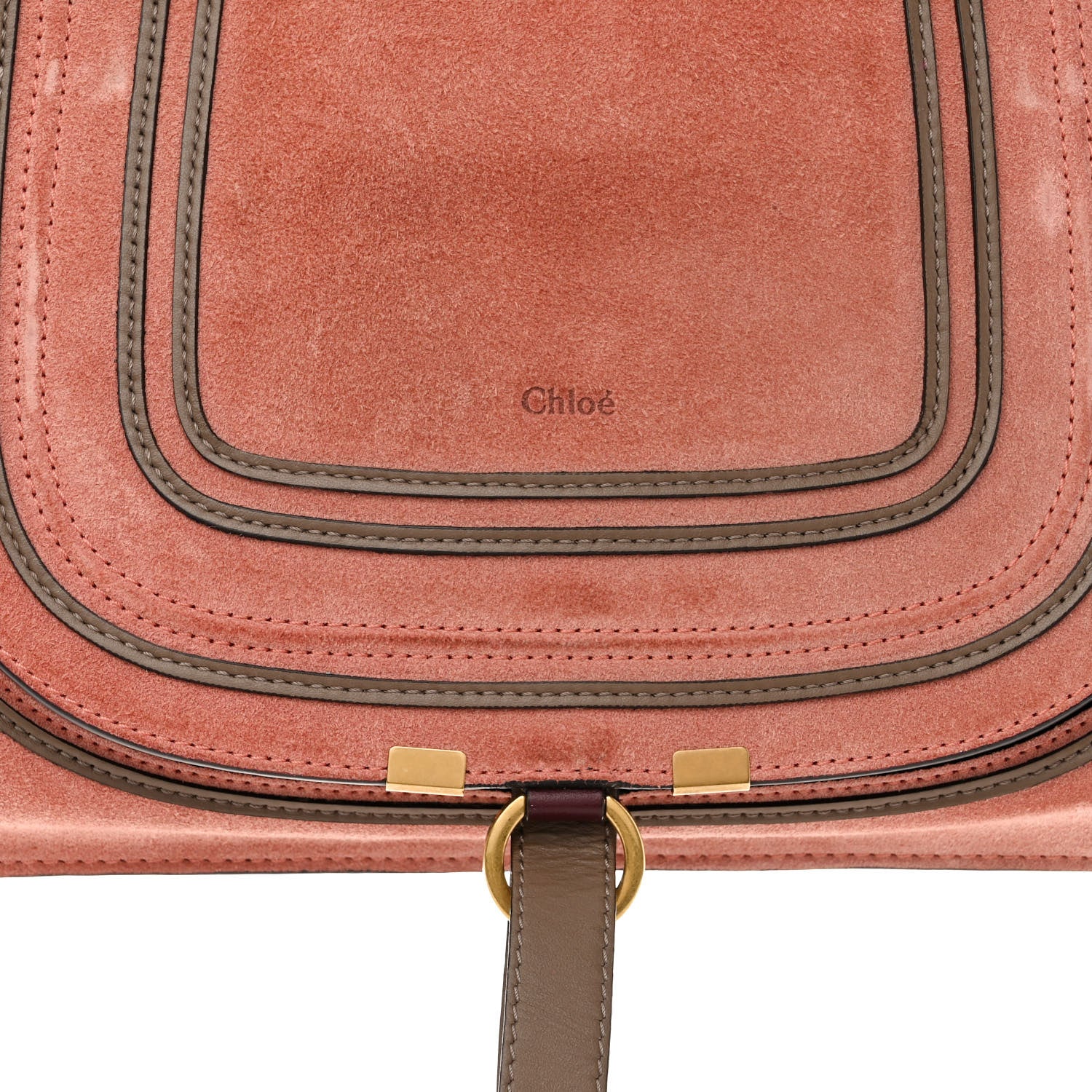 Chloe Suede Calfskin Braided Medium Marcie Double Carry Canyon Rose 9 of 14