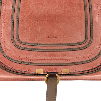 Chloe Suede Calfskin Braided Medium Marcie Double Carry Canyon Rose 9 of 14