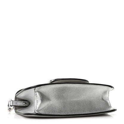 Valentino Garavani Laminated Calfskin Vlogo Small Loco Shoulder Bag Silver 3 of 8