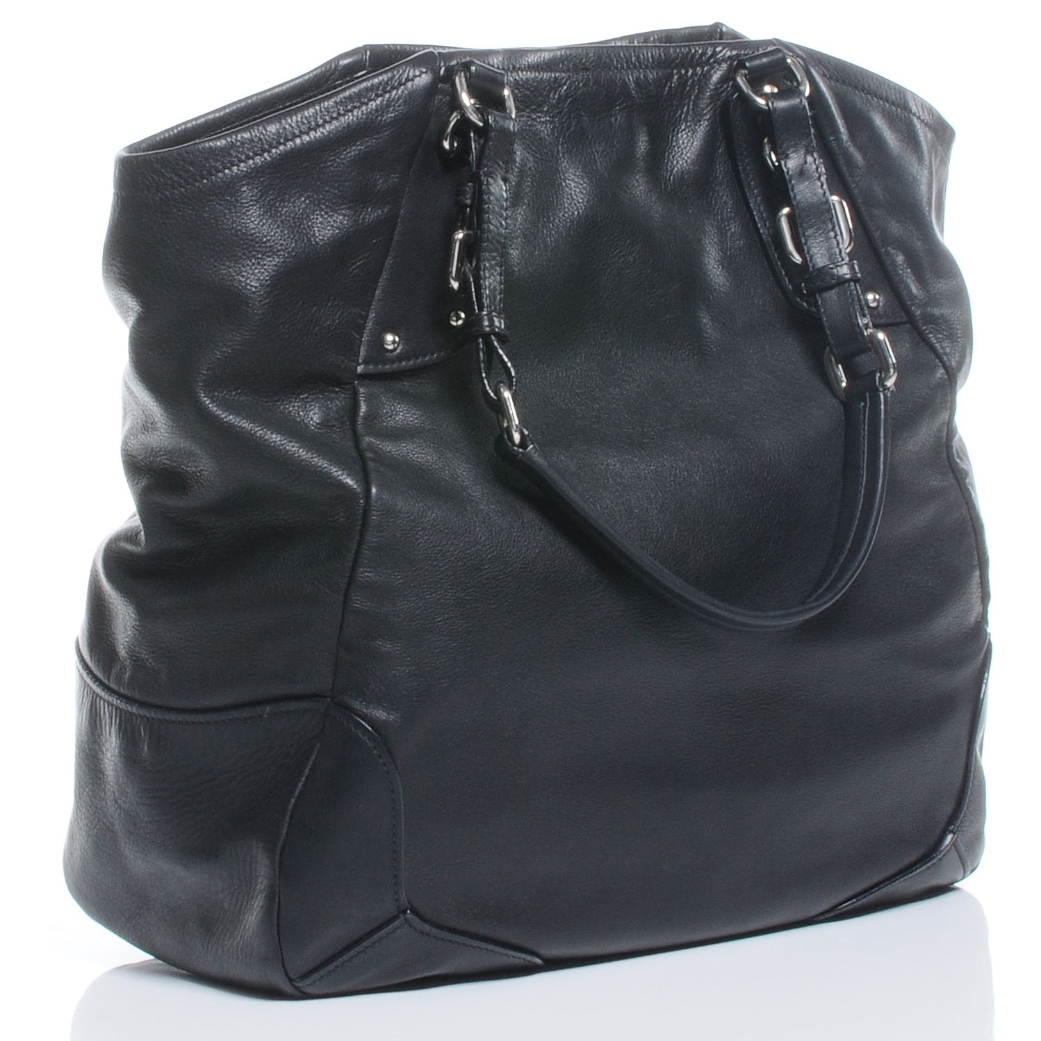 Prada Soft Calf Shopping Tote Nero Black 3 of 8