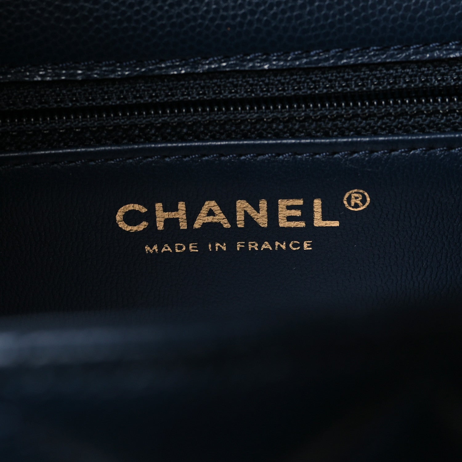 Chanel Caviar Quilted Large Sweet Classic Flap Navy Blue 6 of 11