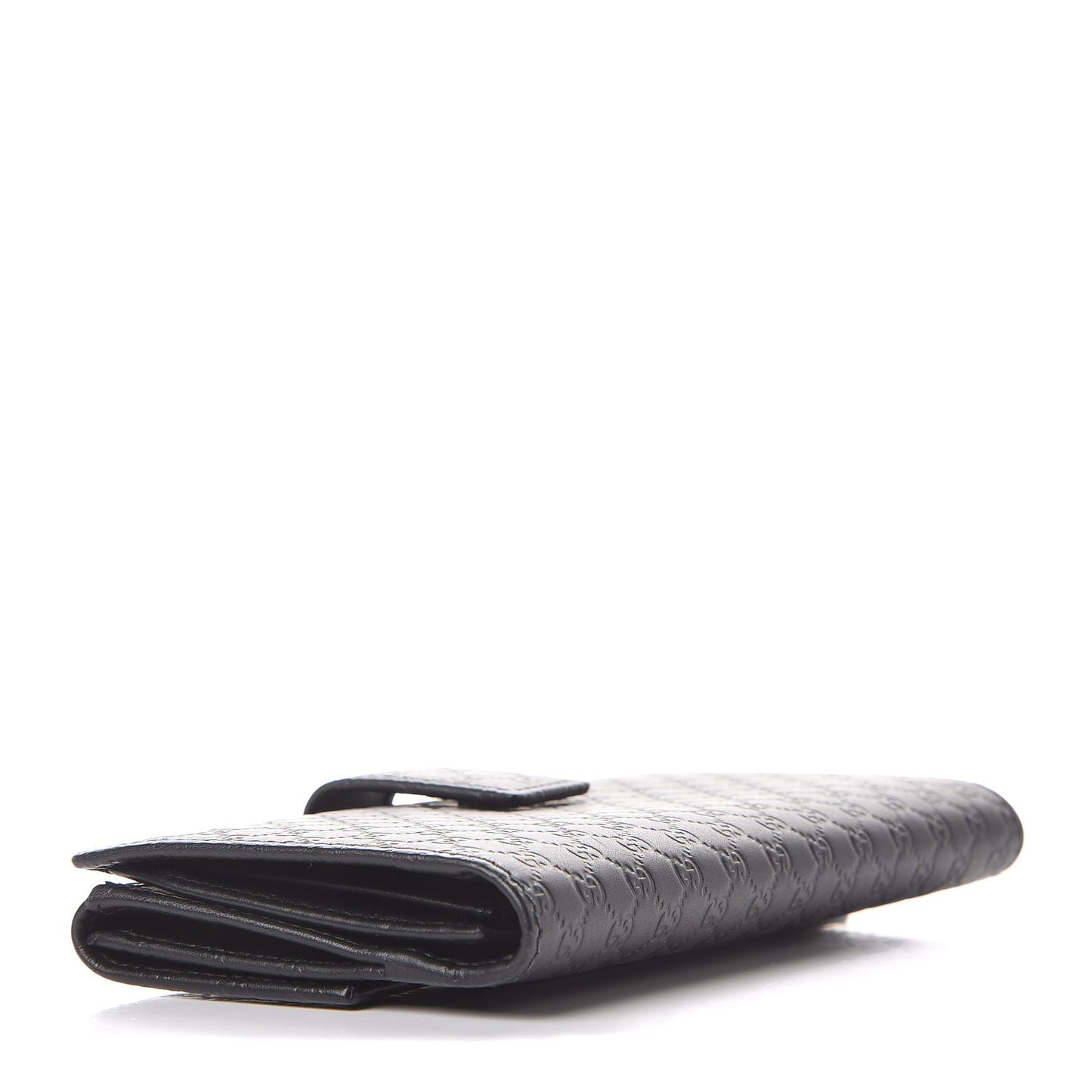 Microguccissima Continental Flap Wallet Black